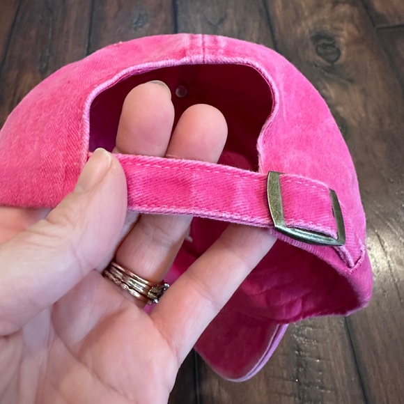 LA Embroidered Baseball Hat-Pink - Picture 3 of 5